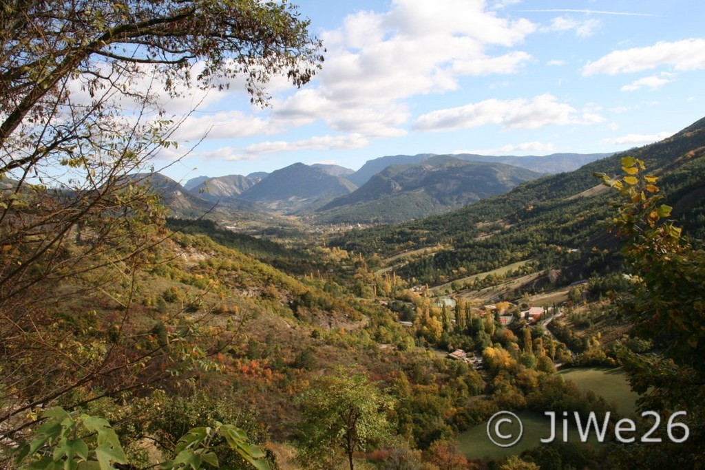 Vue depuis le village de Chalancon