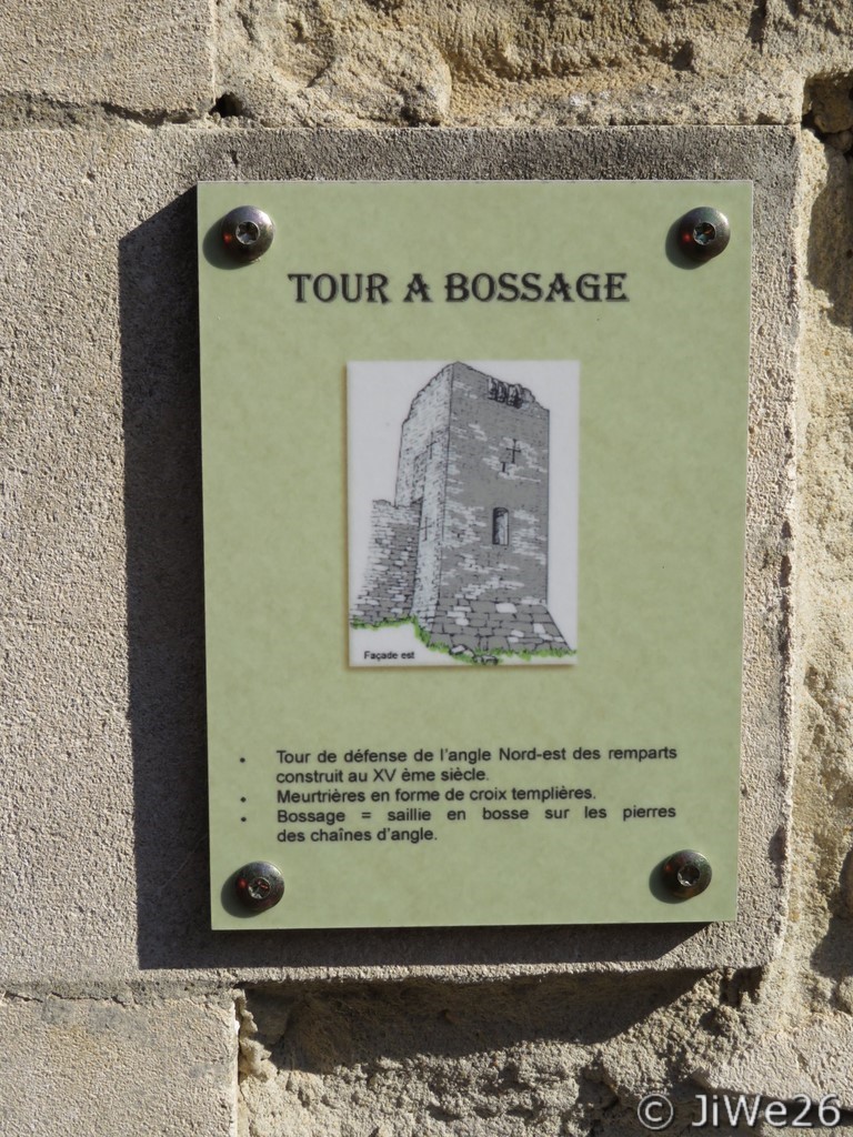 Panneau explicatif de la tour à bossage
