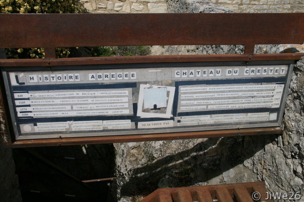 L'histoire abrégée du château du Crestet