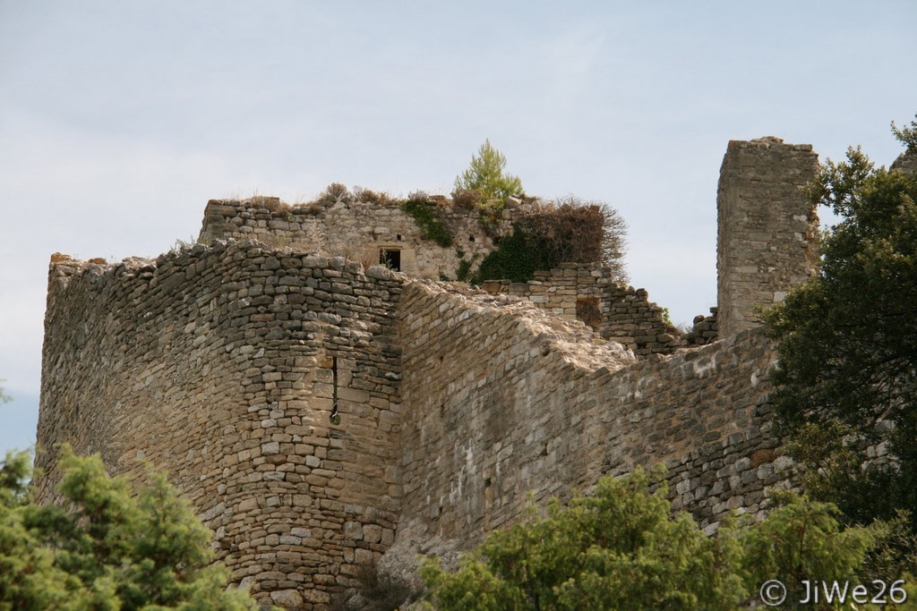 Vue sur les ruines du château
