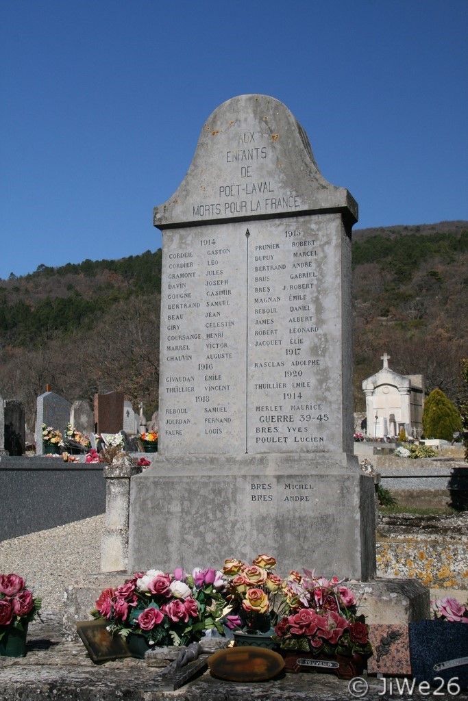 Le monument aux morts des deux guerres
