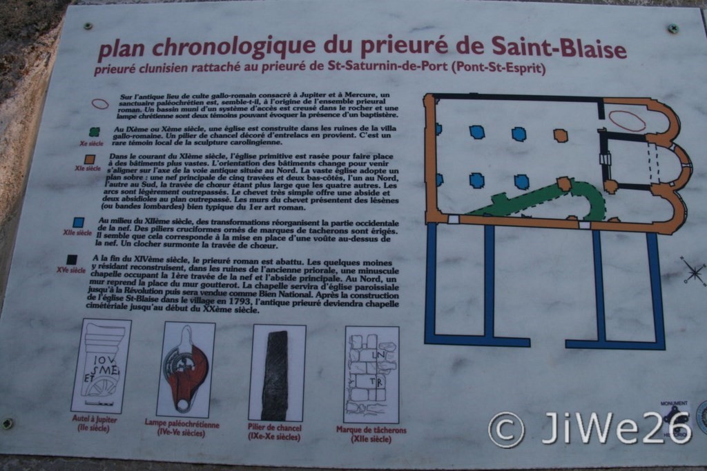 Ce superbe panneau nous apprend beaucoup de choses au sujet de l'ancien prieuré