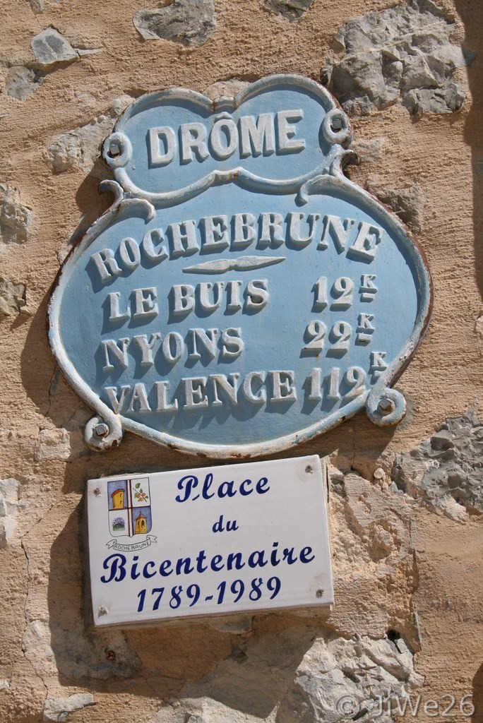 Plaque de cocher à Rochebrune