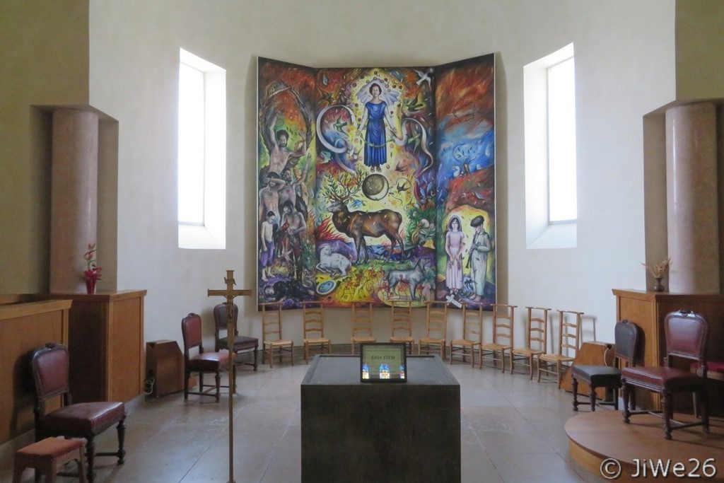 Triptyque oeuvre de Carmelo Zagari, huile sur toile 4 m/4 m