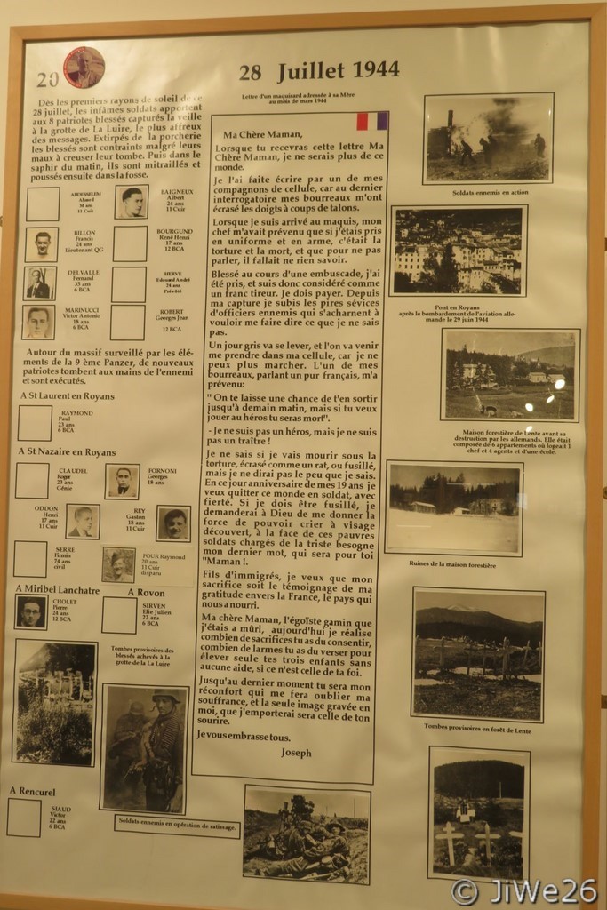 Lettre d'un maquisard adressée à sa mère en mars 1944