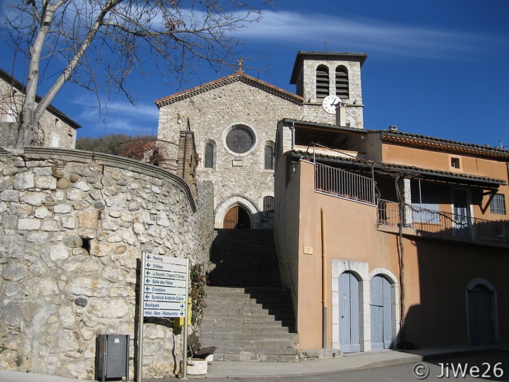 L'église vue depuis la mairie