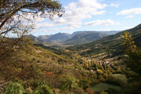 Vue depuis le village de Chalancon