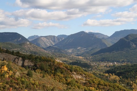 Belle vue  sur la vallée depuis le village