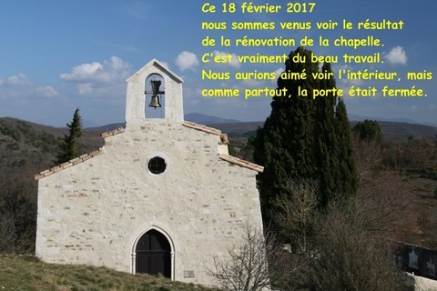 La chapelle Saint-Blaise restaurée en 2016