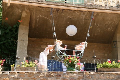 Décoration originale d'un balcon