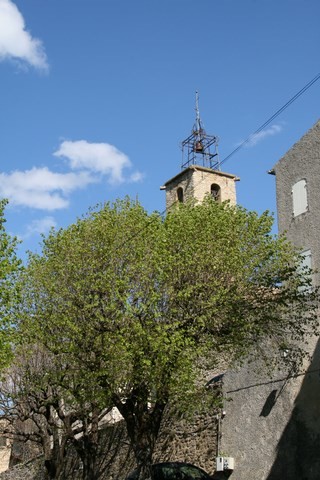 Vue sur le clocher de l'église