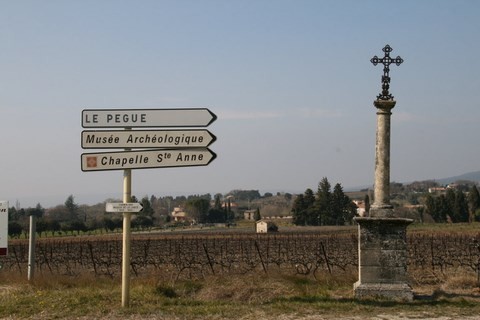 Le Pègue_Localisation de la croix dite de la Bouvige