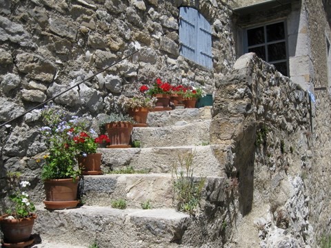 Une entrée fleurie particulièrement attrayante