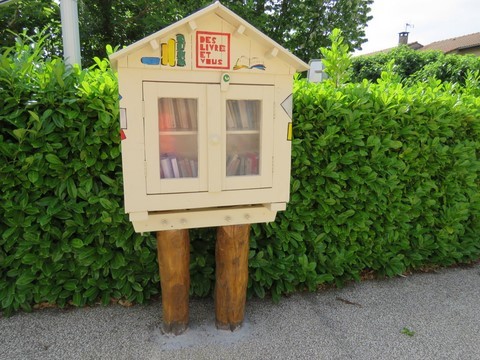 Voilà une idée de boite à livres originale, et c'est bien joli 