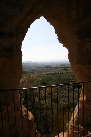 Vue vers Valréas par le premier trou