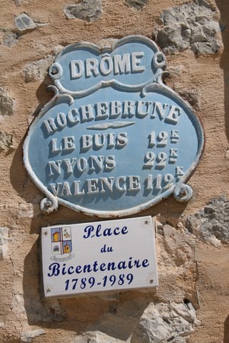 Plaque de cocher à Rochebrune
