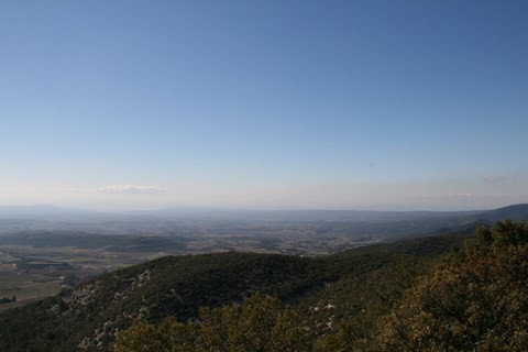 Panorama sur la vallée du Rhône depuis la chapelle